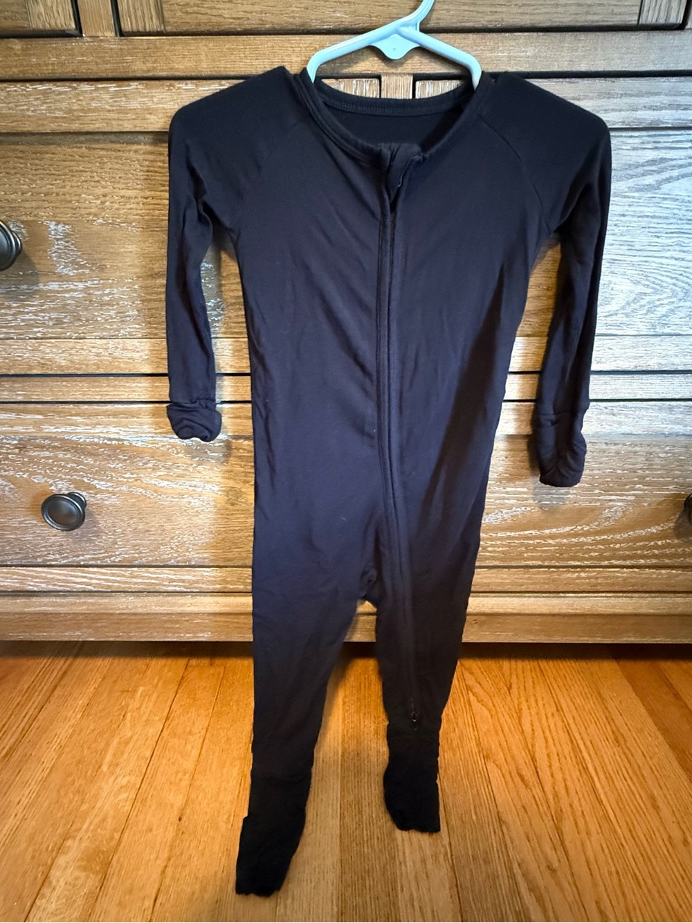 Little Sleepies Black Footed Zip One-Piece Pajamas